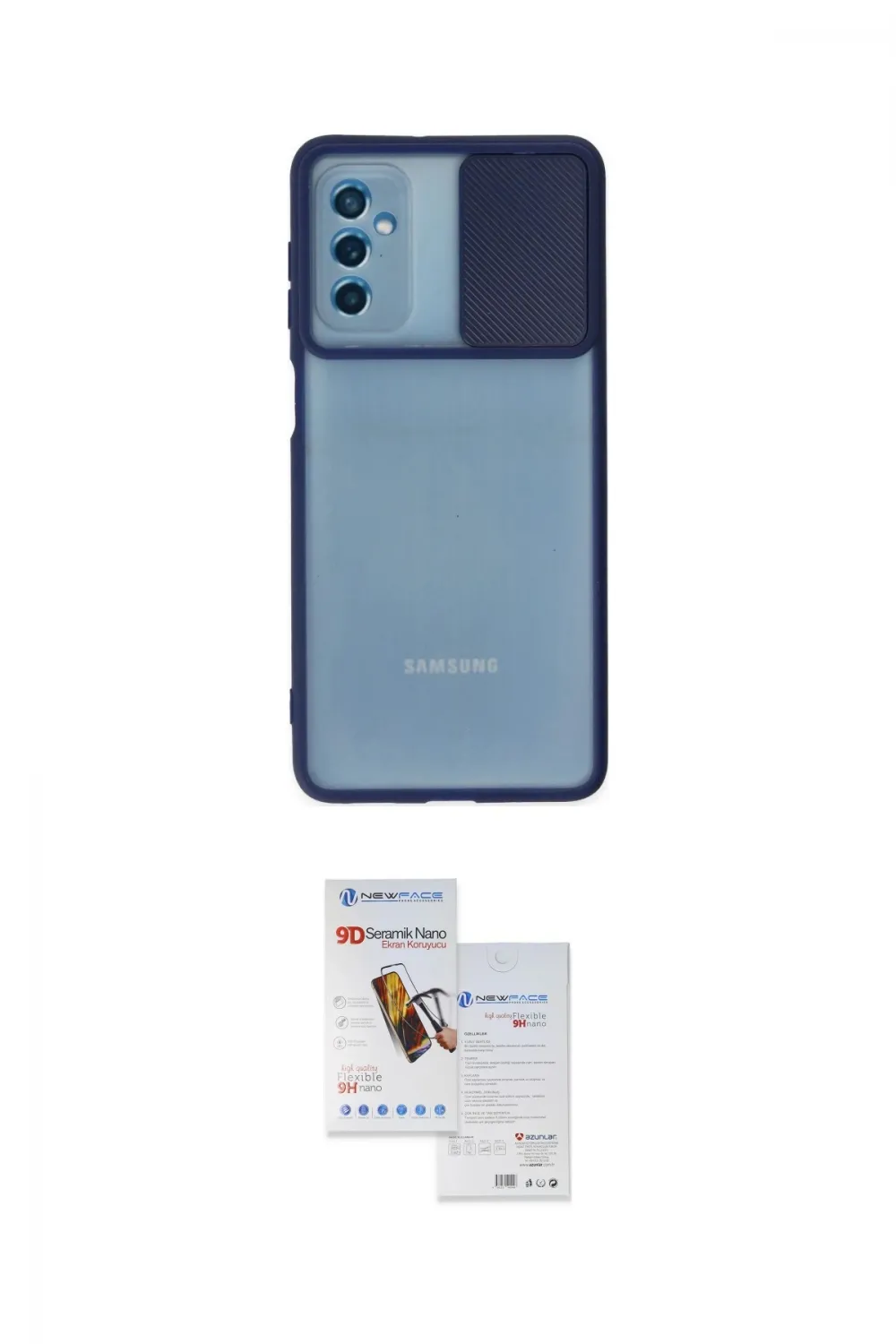 ieg™ Galaxy M52 5G Kılıf Vadi Çizgi - Siyah Seramik Nano Ekran Koruyucu