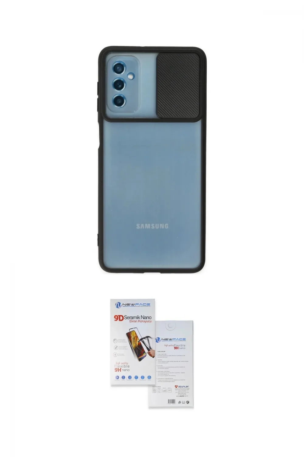 ieg™ Galaxy M52 5G Kılıf Vadi Çizgi - Siyah Seramik Nano Ekran Koruyucu