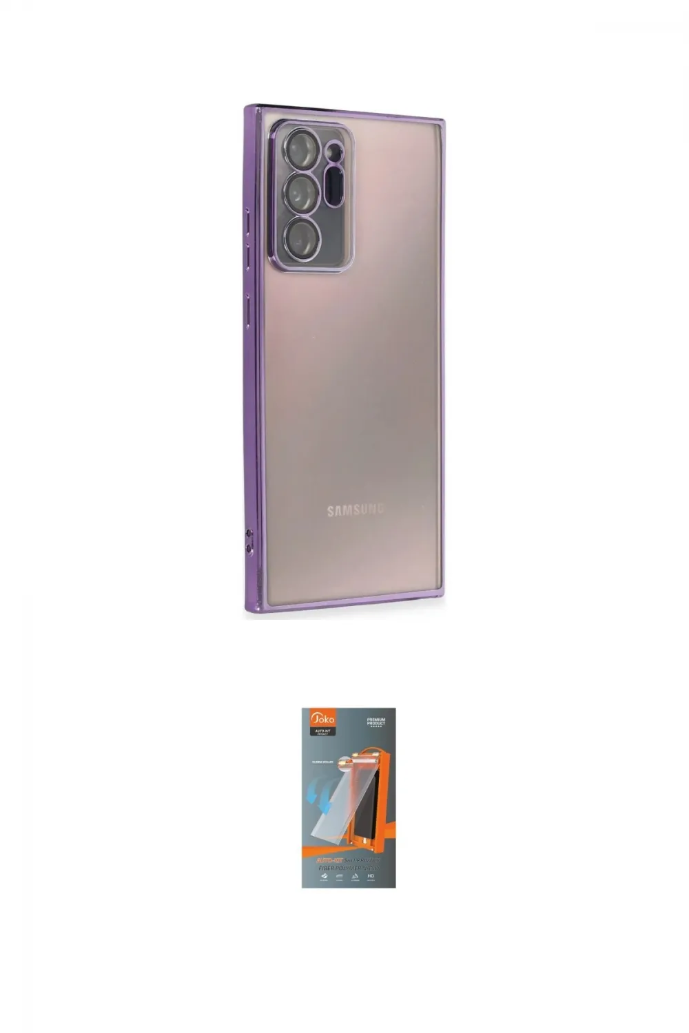 ieg™ Galaxy Note 20 Ultra Kılıf Vadi Minimal - Siyah AutoKit 5in1 Fiber Hayalet Polymer Nano Ekran Koruyucu