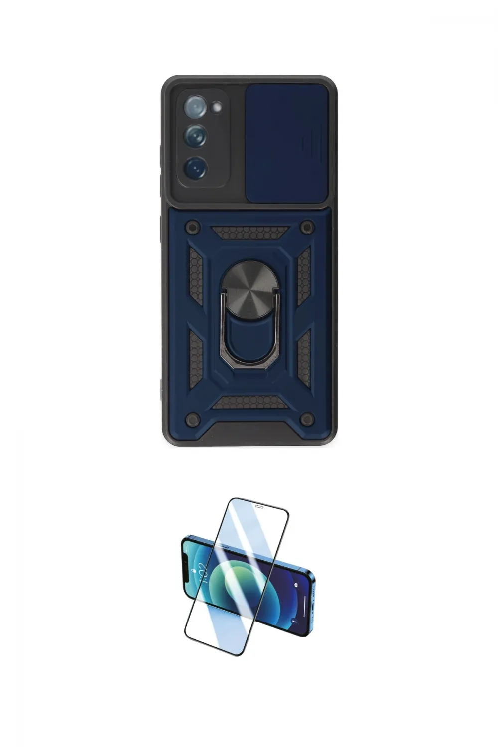 ieg™ Galaxy S20 FE Kılıf Ahenk Klasik - Siyah 3D Antistatik Seramik Nano Ekran Koruyucu