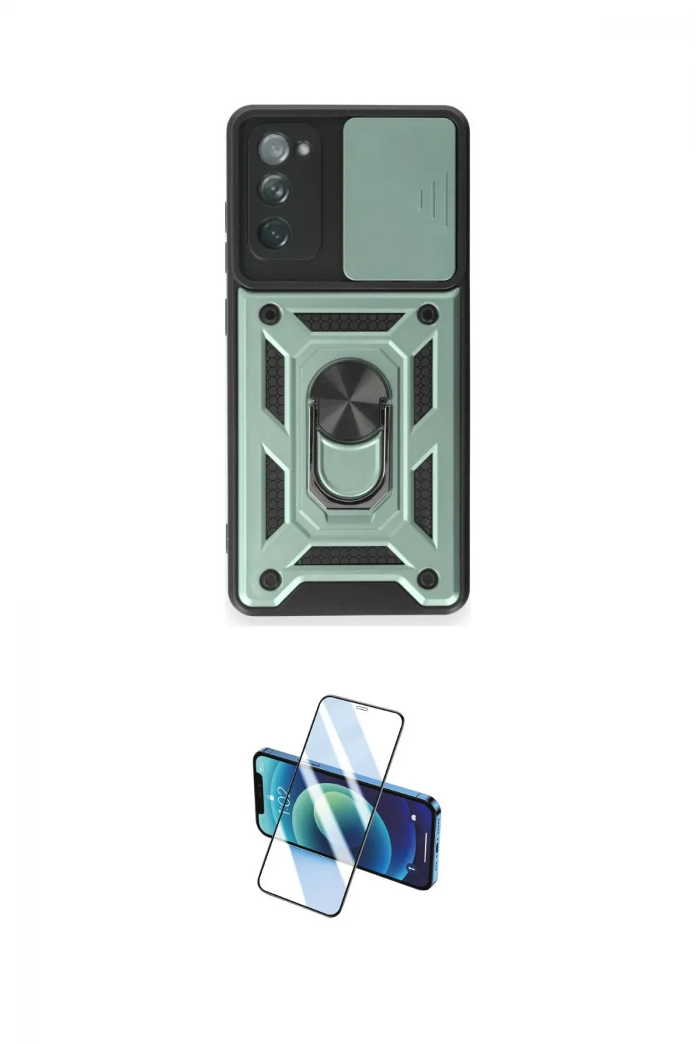 ieg™ Galaxy S20 FE Kılıf Ahenk Klasik - Siyah 3D Antistatik Seramik Nano Ekran Koruyucu
