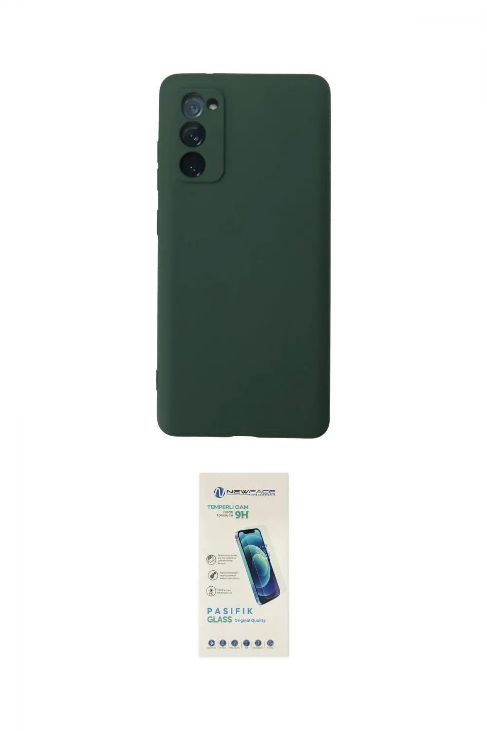ieg™ Galaxy S20 FE Kılıf Ahenk Serisi - Şeffaf Pasifik Cam Ekran Koruyucu