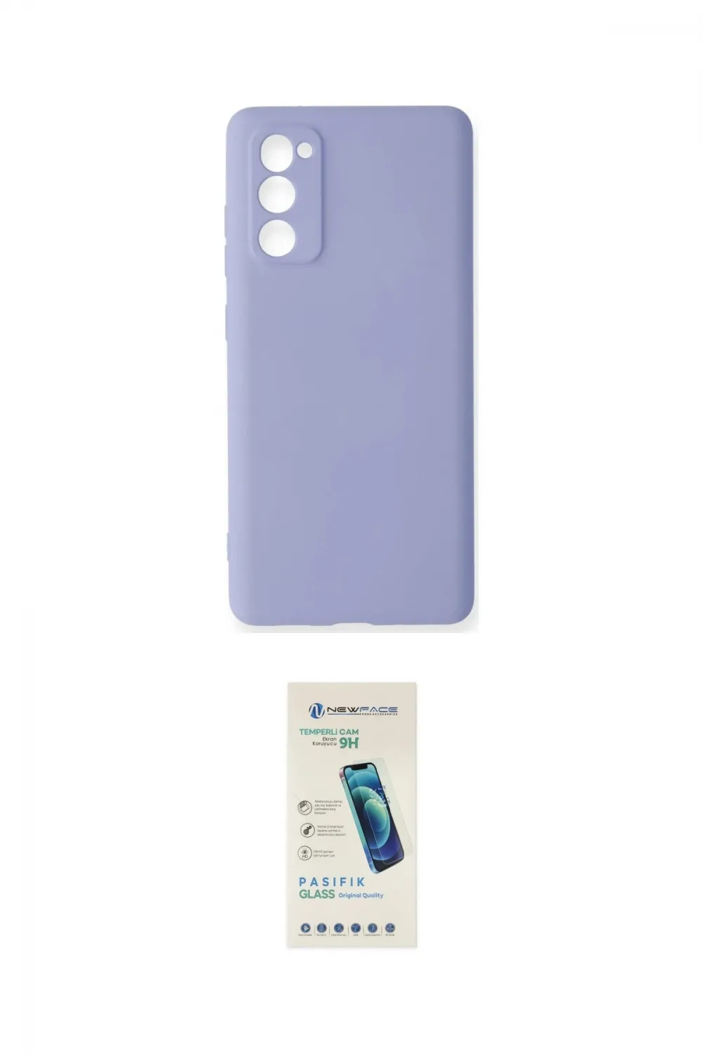 ieg™ Galaxy S20 FE Kılıf Ahenk Serisi - Şeffaf Pasifik Cam Ekran Koruyucu