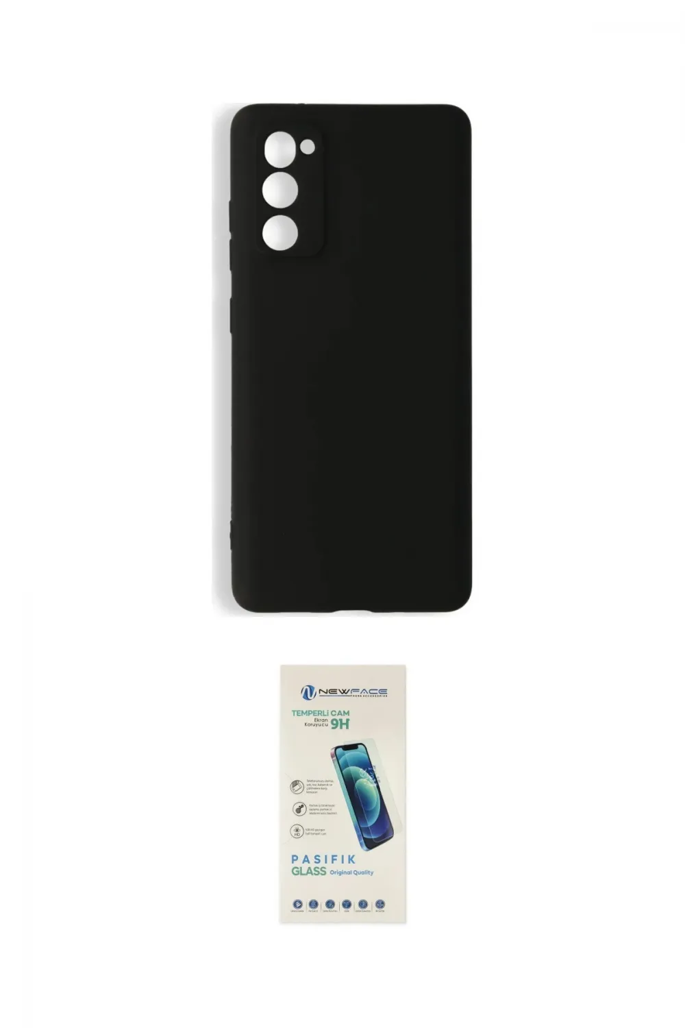 ieg™ Galaxy S20 FE Kılıf Ahenk Serisi - Şeffaf Pasifik Cam Ekran Koruyucu