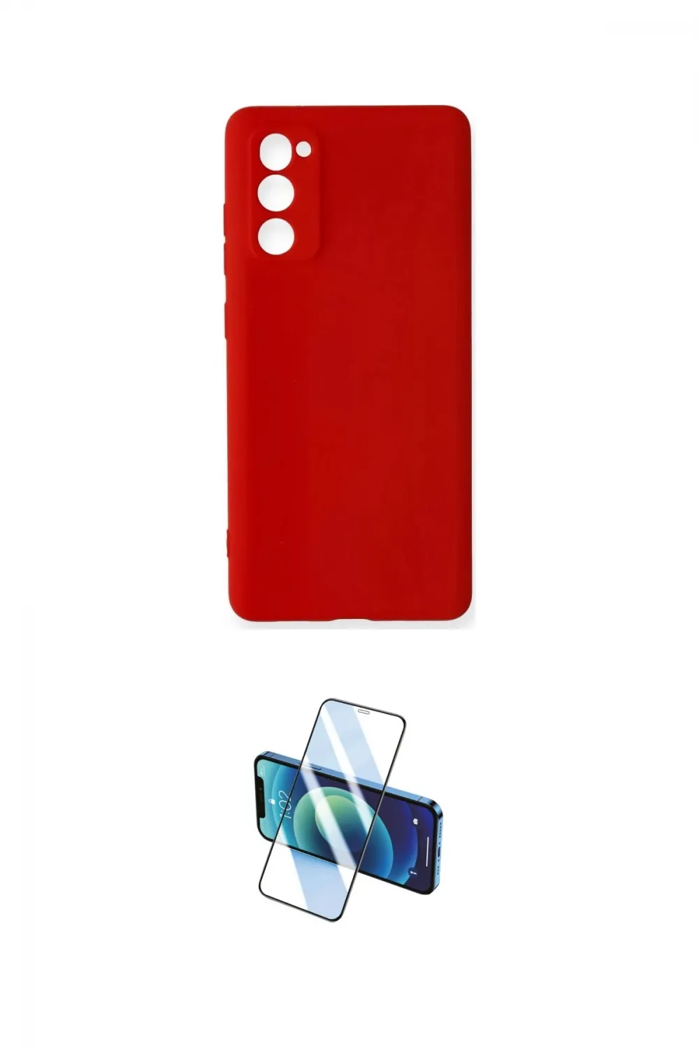 ieg™ Galaxy S20 FE Kılıf Ahenk Serisi - Siyah 3D Antistatik Cam Ekran Koruyucu
