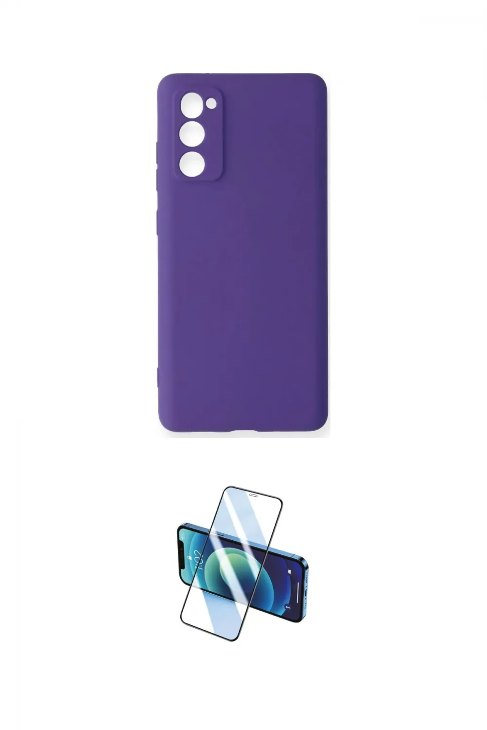 ieg™ Galaxy S20 FE Kılıf Ahenk Serisi - Siyah 3D Antistatik Cam Ekran Koruyucu