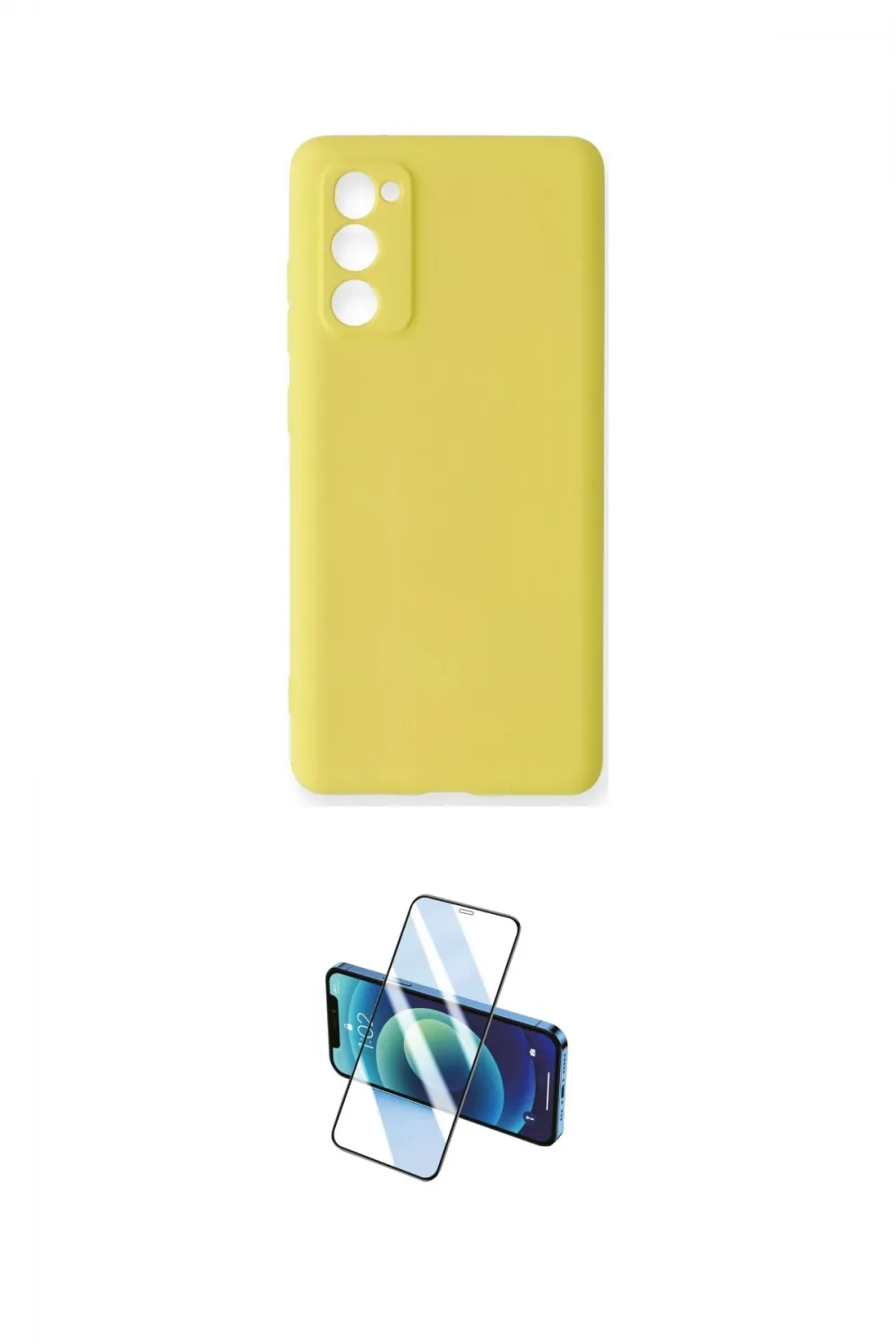 ieg™ Galaxy S20 FE Kılıf Ahenk Serisi - Siyah 3D Antistatik Cam Ekran Koruyucu