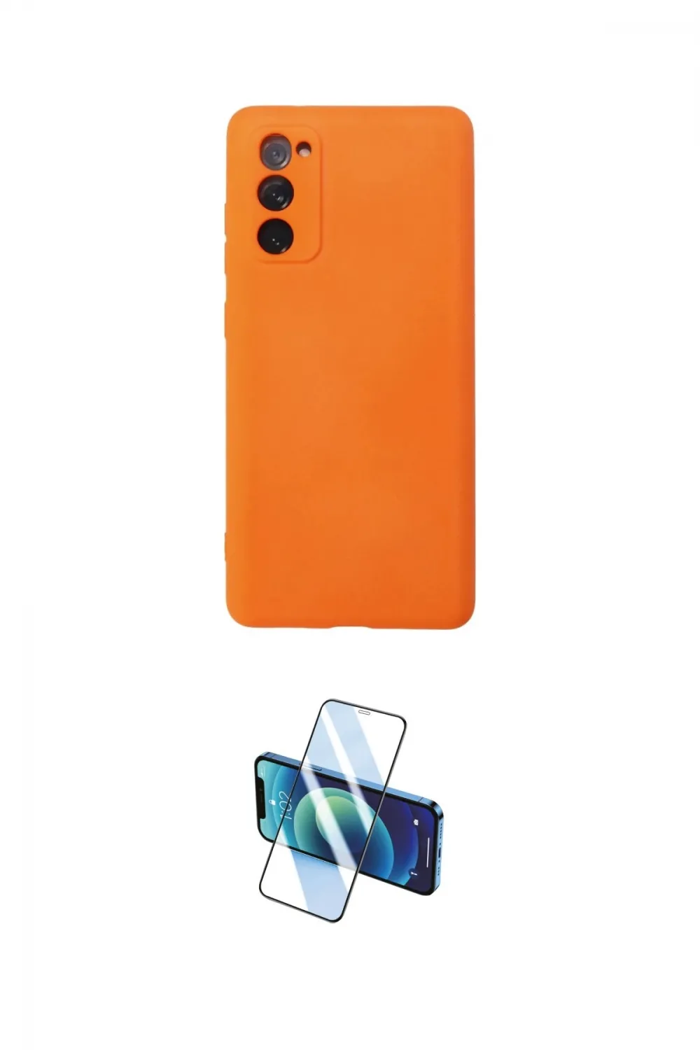ieg™ Galaxy S20 FE Kılıf Ahenk Serisi - Siyah 3D Antistatik Cam Ekran Koruyucu