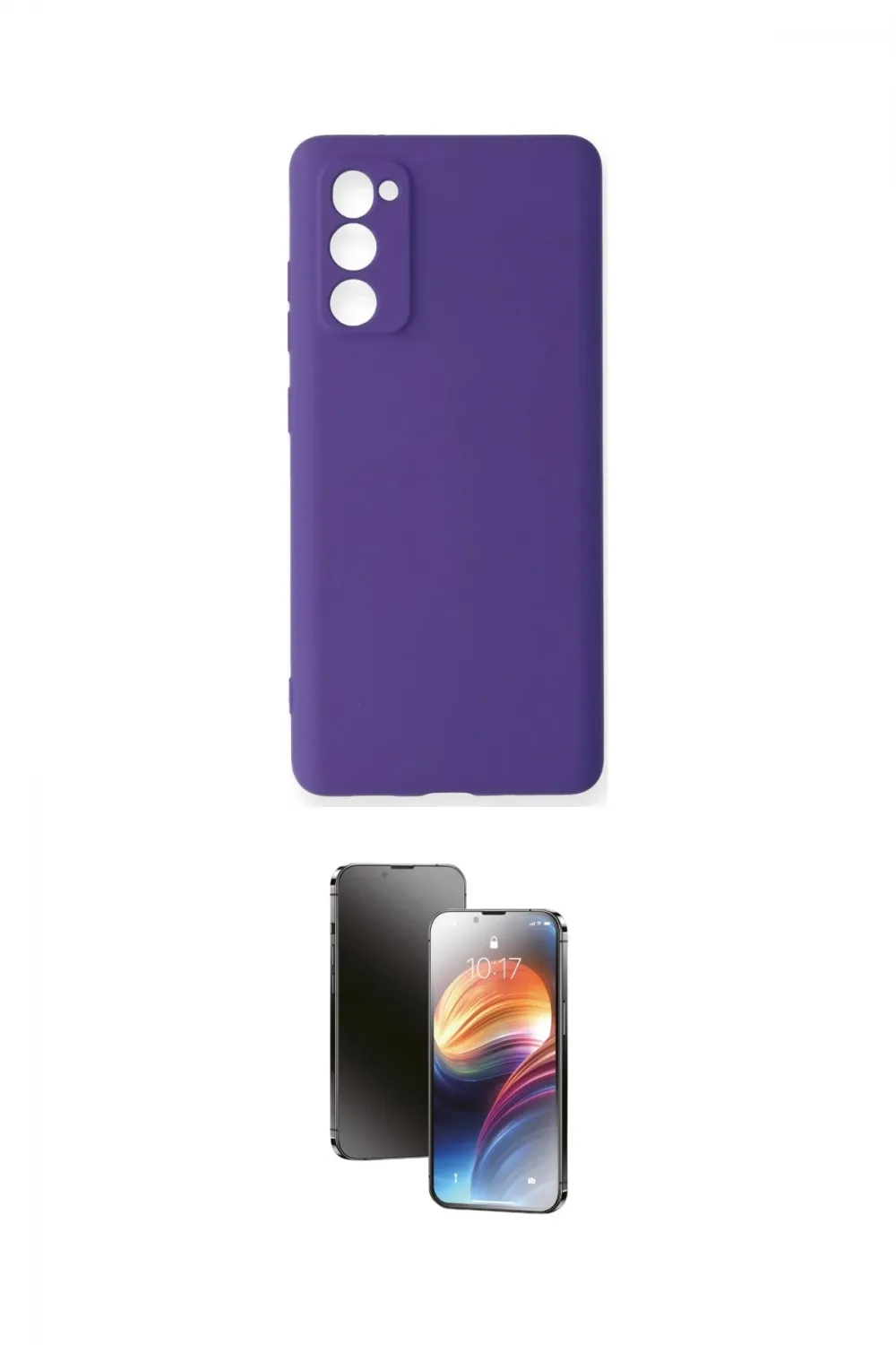 ieg™ Galaxy S20 FE Kılıf Ahenk Serisi - Siyah 3D Antistatik Mat Seramik Nano Ekran Koruyucu