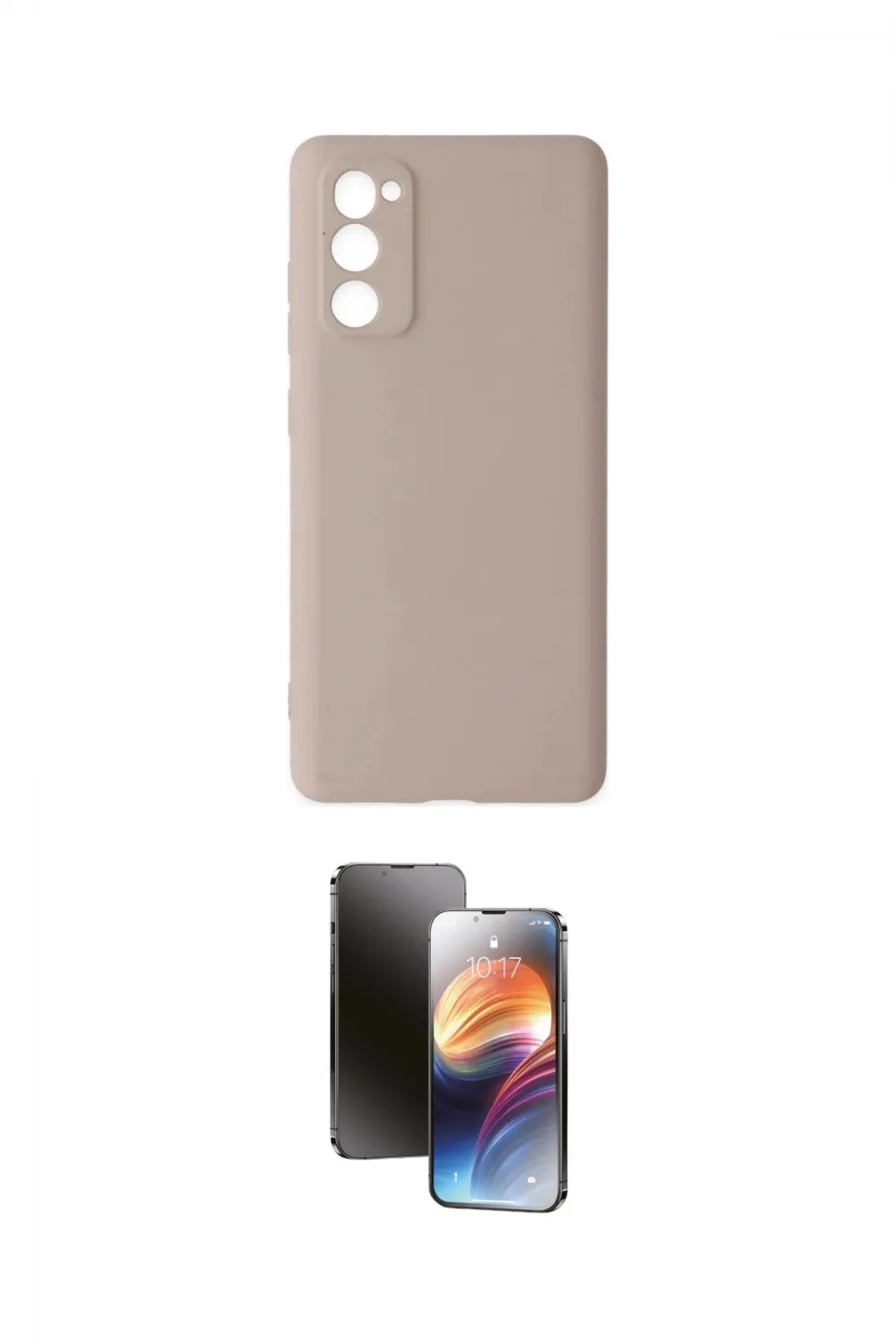 ieg™ Galaxy S20 FE Kılıf Ahenk Serisi - Siyah 3D Antistatik Mat Seramik Nano Ekran Koruyucu