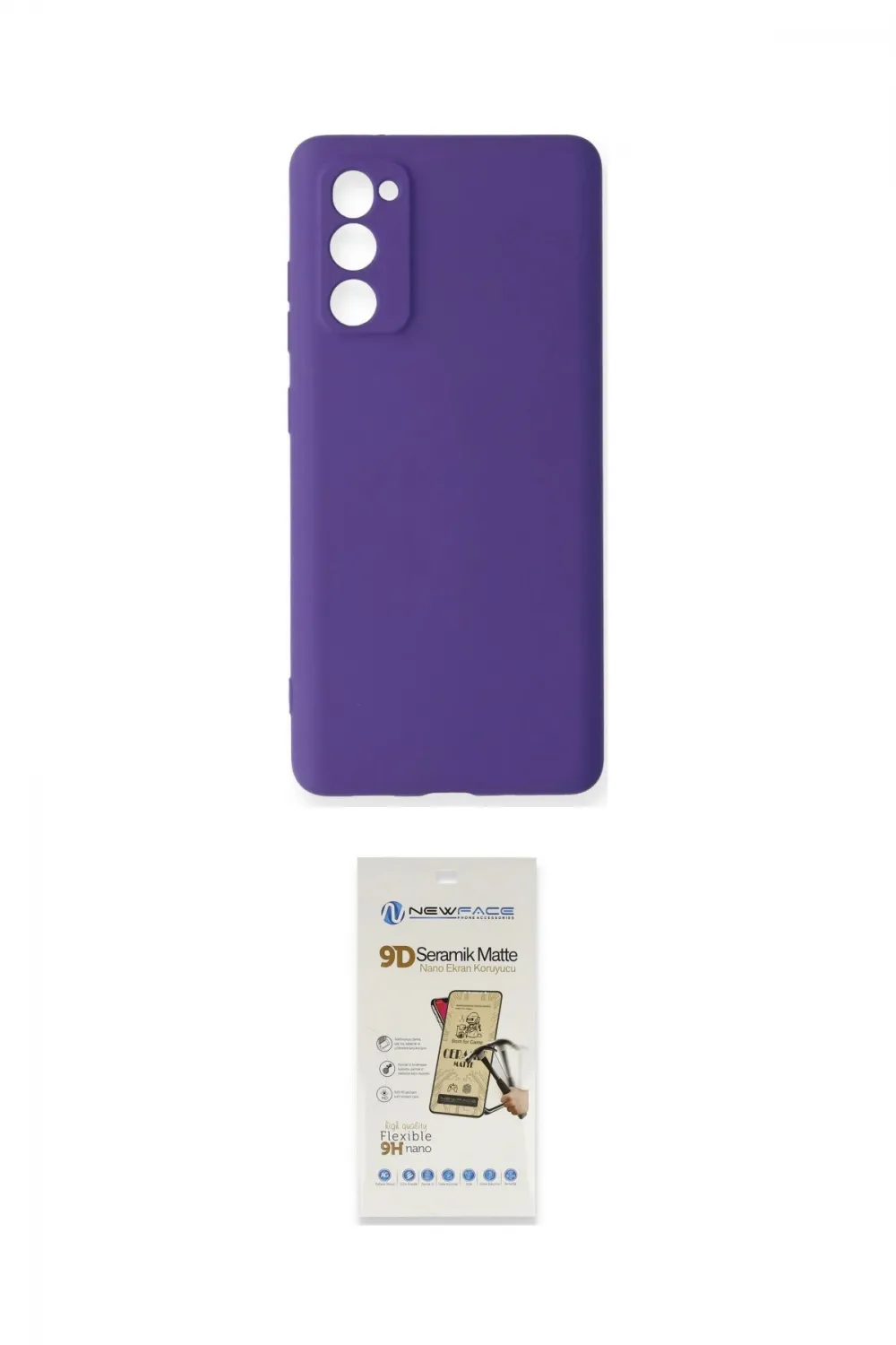 ieg™ Galaxy S20 FE Kılıf Ahenk Serisi - Siyah Mat Seramik Nano Ekran Koruyucu