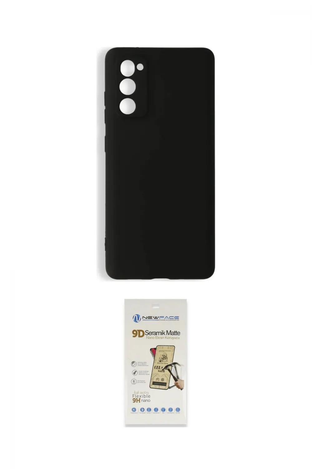 ieg™ Galaxy S20 FE Kılıf Ahenk Serisi - Siyah Mat Seramik Nano Ekran Koruyucu