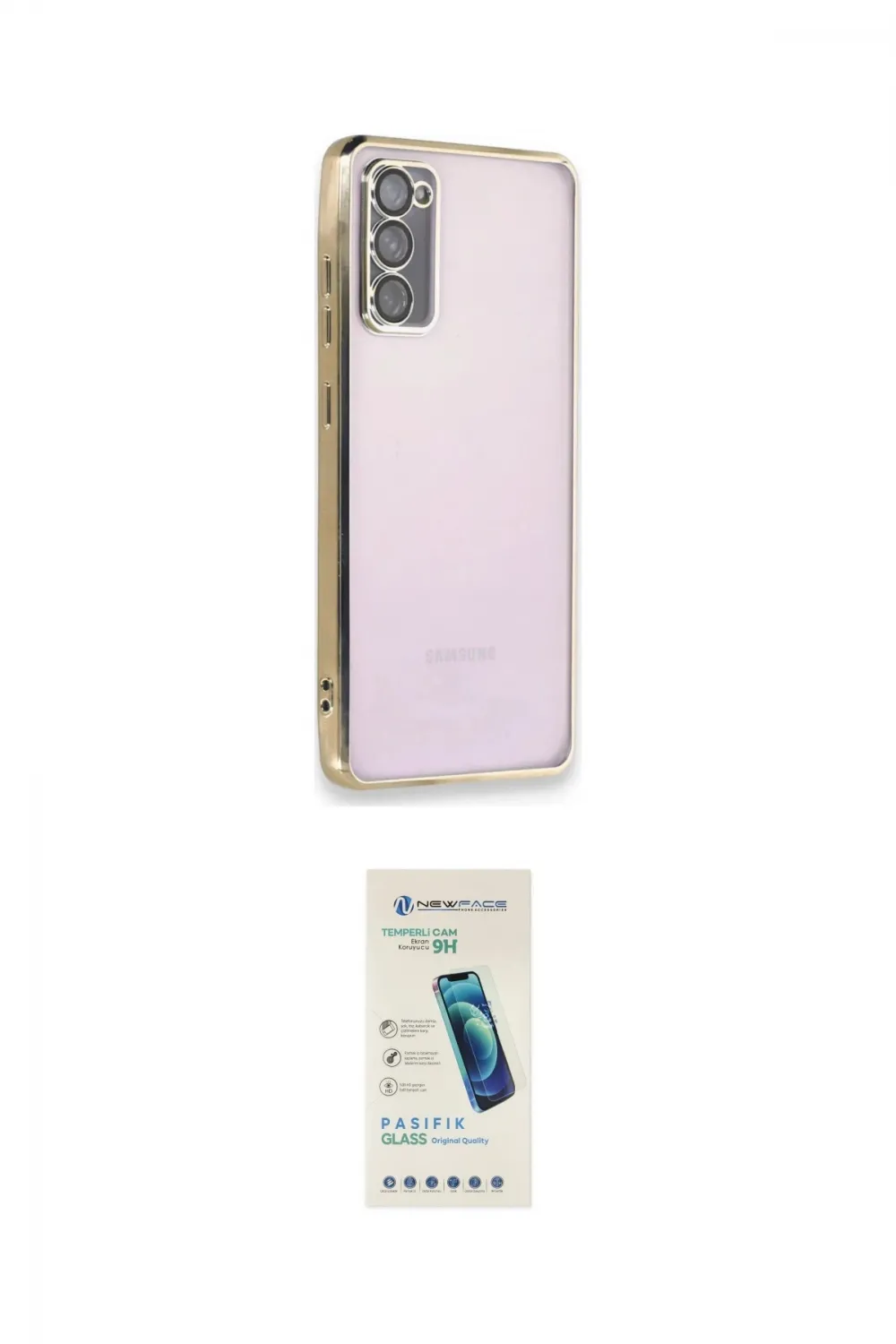 ieg™ Galaxy S20 FE Kılıf Vadi Minimal - Şeffaf Pasifik Cam Ekran Koruyucu
