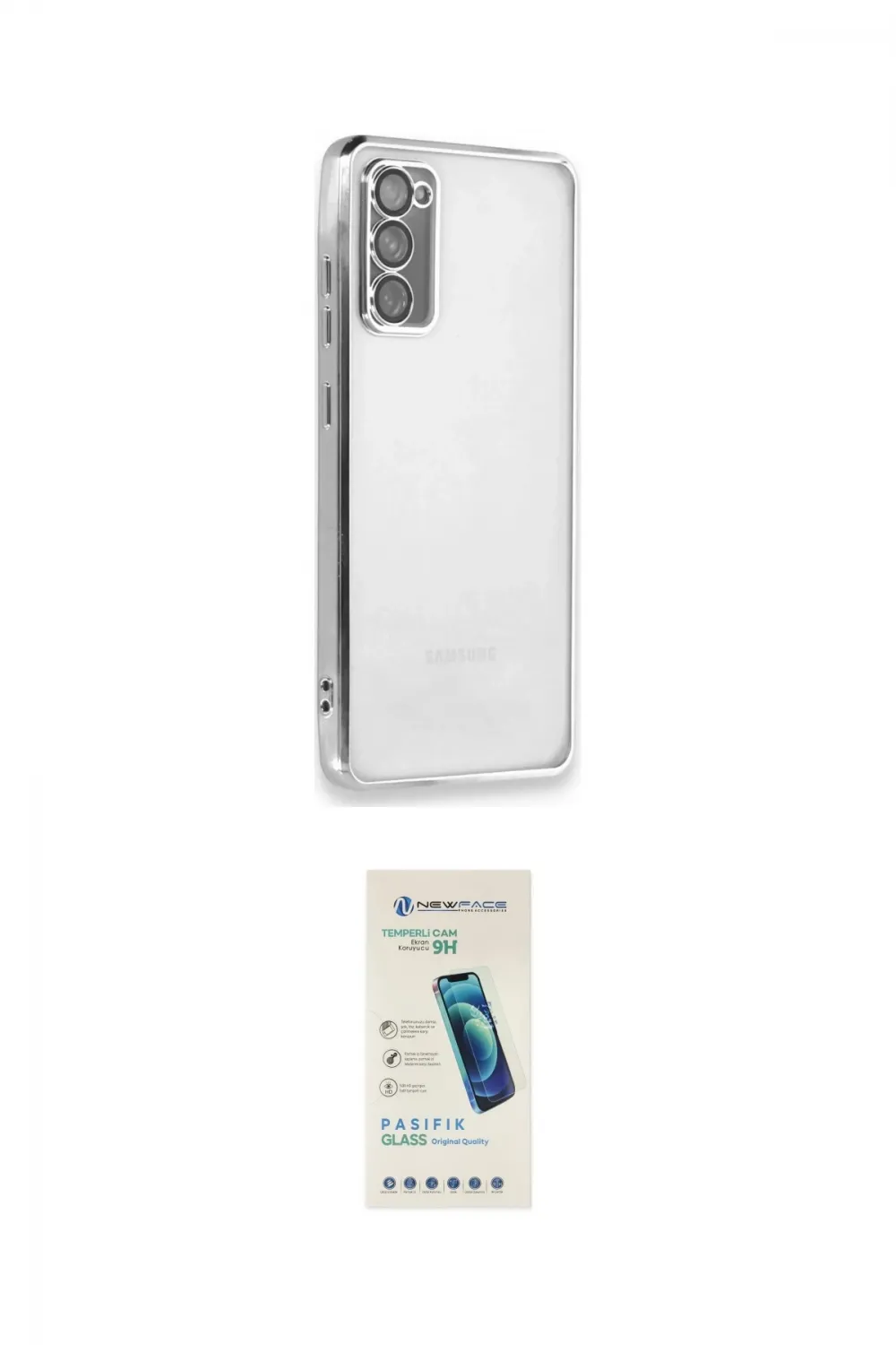 ieg™ Galaxy S20 FE Kılıf Vadi Minimal - Şeffaf Pasifik Cam Ekran Koruyucu