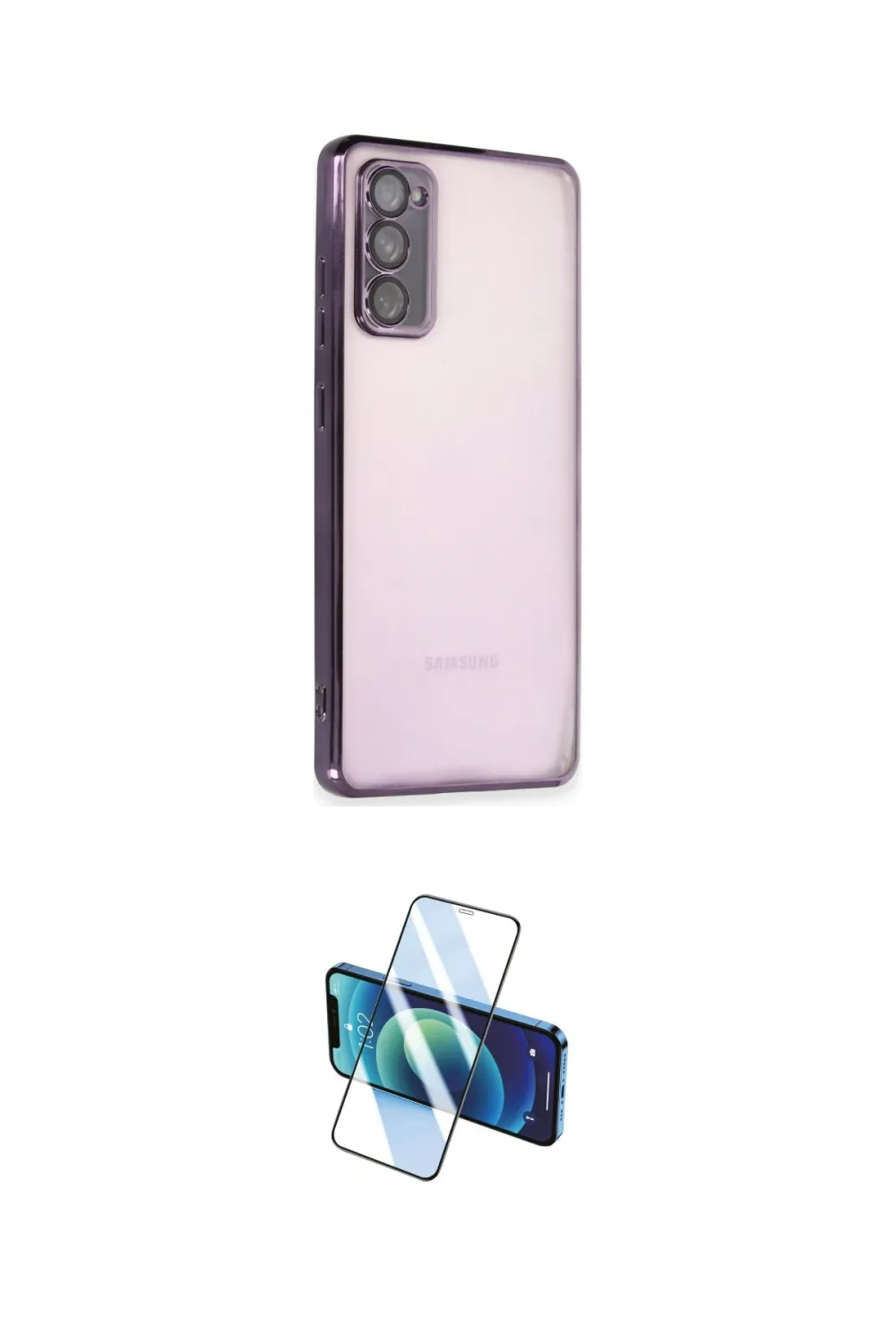 ieg™ Galaxy S20 FE Kılıf Vadi Minimal - Siyah 3D Antistatik Seramik Nano Ekran Koruyucu