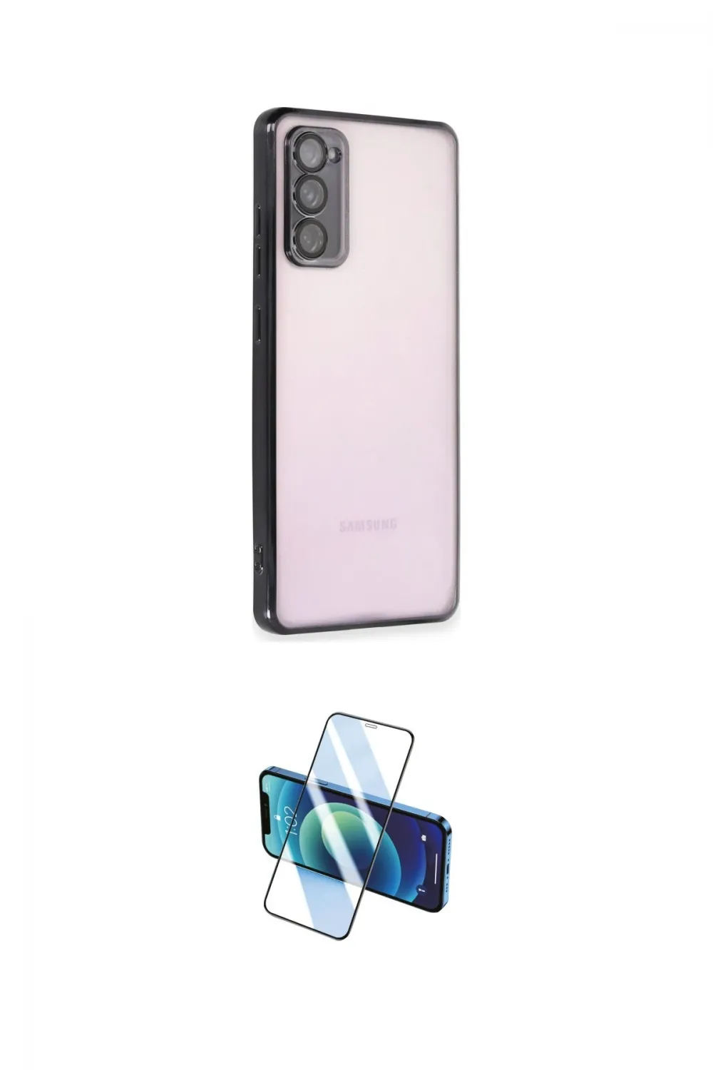 ieg™ Galaxy S20 FE Kılıf Vadi Minimal - Siyah 3D Antistatik Seramik Nano Ekran Koruyucu