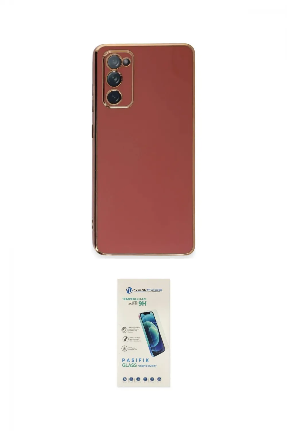 ieg™ Galaxy S20 FE Kılıf Yankı Serisi - Şeffaf Pasifik Cam Ekran Koruyucu