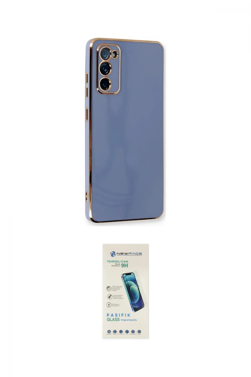 ieg™ Galaxy S20 FE Kılıf Yankı Serisi - Şeffaf Pasifik Cam Ekran Koruyucu