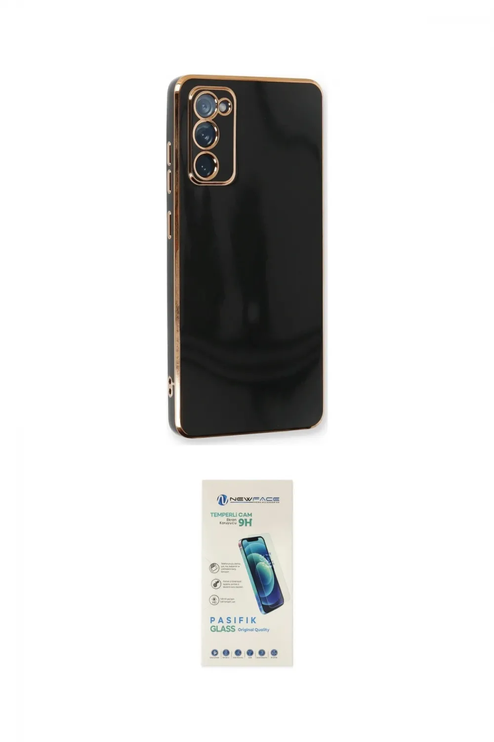 ieg™ Galaxy S20 FE Kılıf Yankı Serisi - Şeffaf Pasifik Cam Ekran Koruyucu