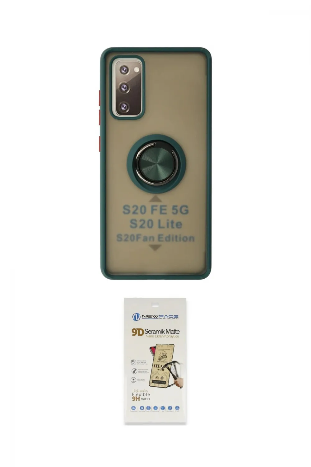 ieg™ Galaxy S20 FE Kılıf Yörünge Çizgi - Siyah Mat Seramik Nano Ekran Koruyucu
