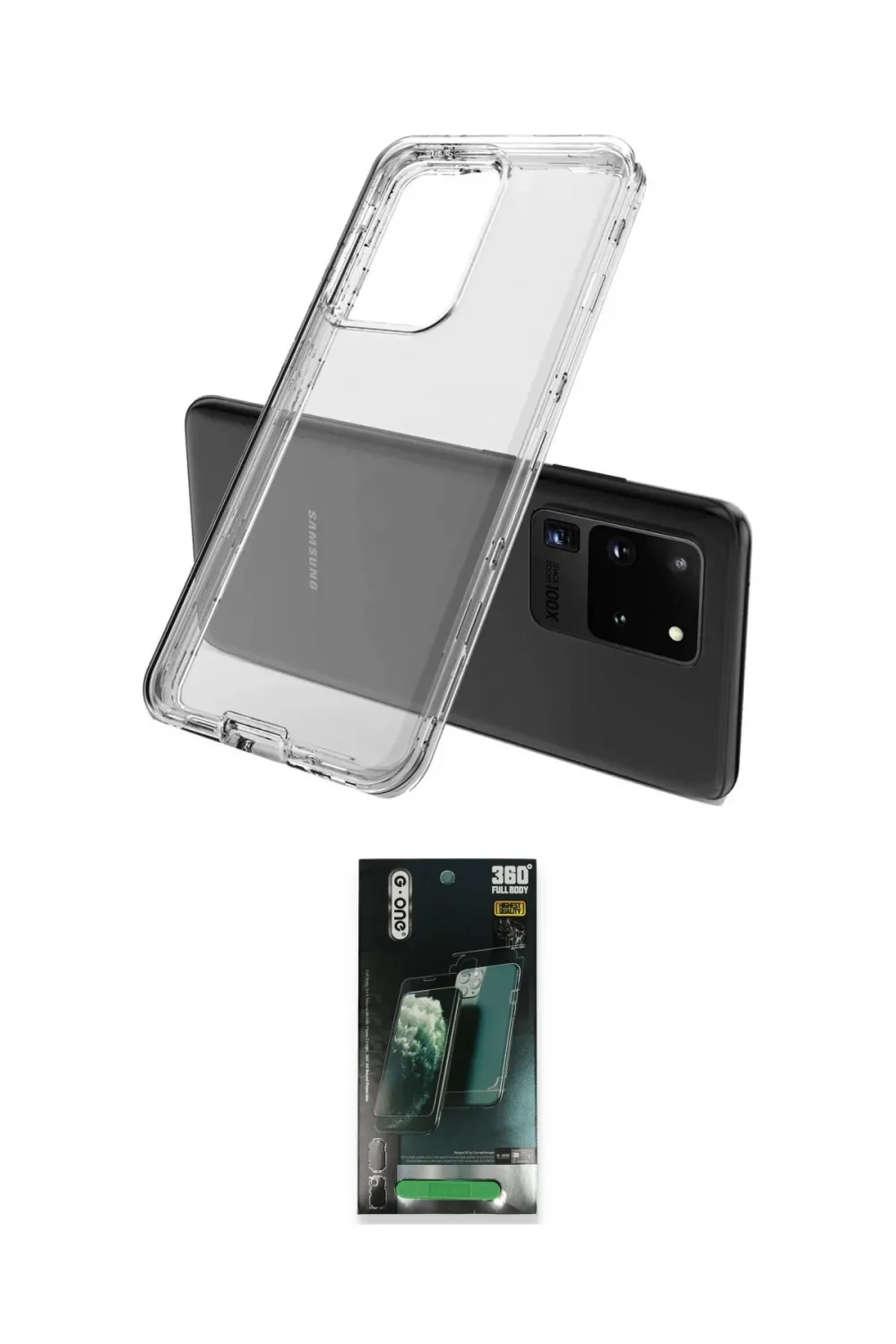 ieg™ Galaxy S20 Plus Kılıf Zirve Doku - Şeffaf 360 Full Body Arka Koruyucu