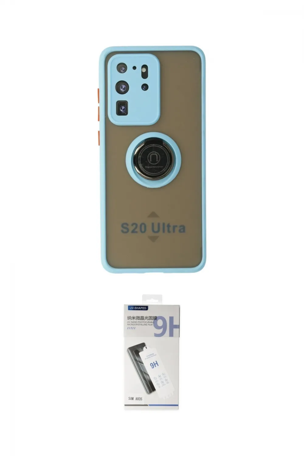 ieg™ Galaxy S20 Ultra Kılıf Yörünge Çizgi - Şeffaf Uv Polymer Nano Ekran Koruyucu