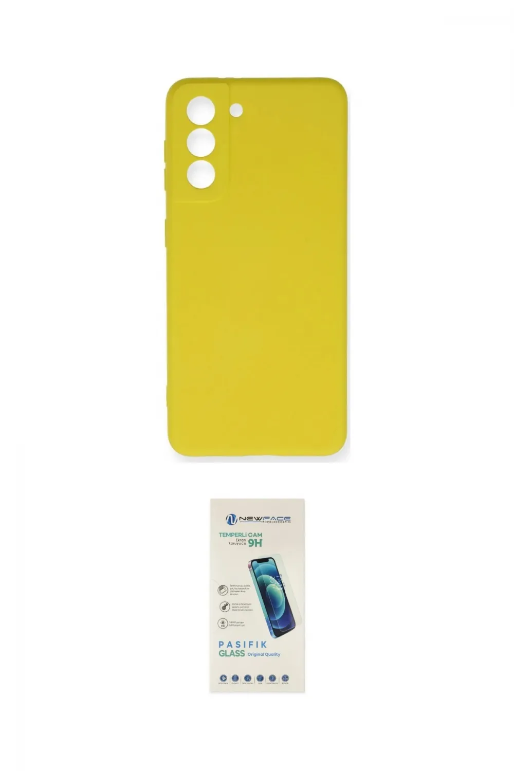 ieg™ Galaxy S21 FE Kılıf Ahenk Serisi - Şeffaf Pasifik Cam Ekran Koruyucu