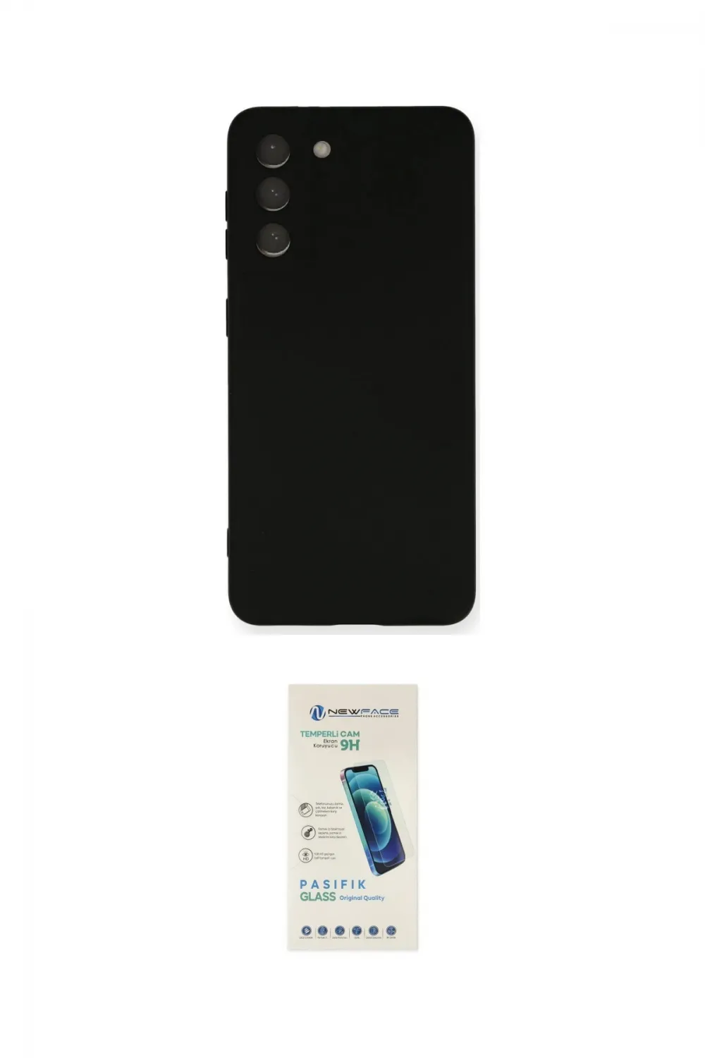 ieg™ Galaxy S21 FE Kılıf Ahenk Serisi - Şeffaf Pasifik Cam Ekran Koruyucu