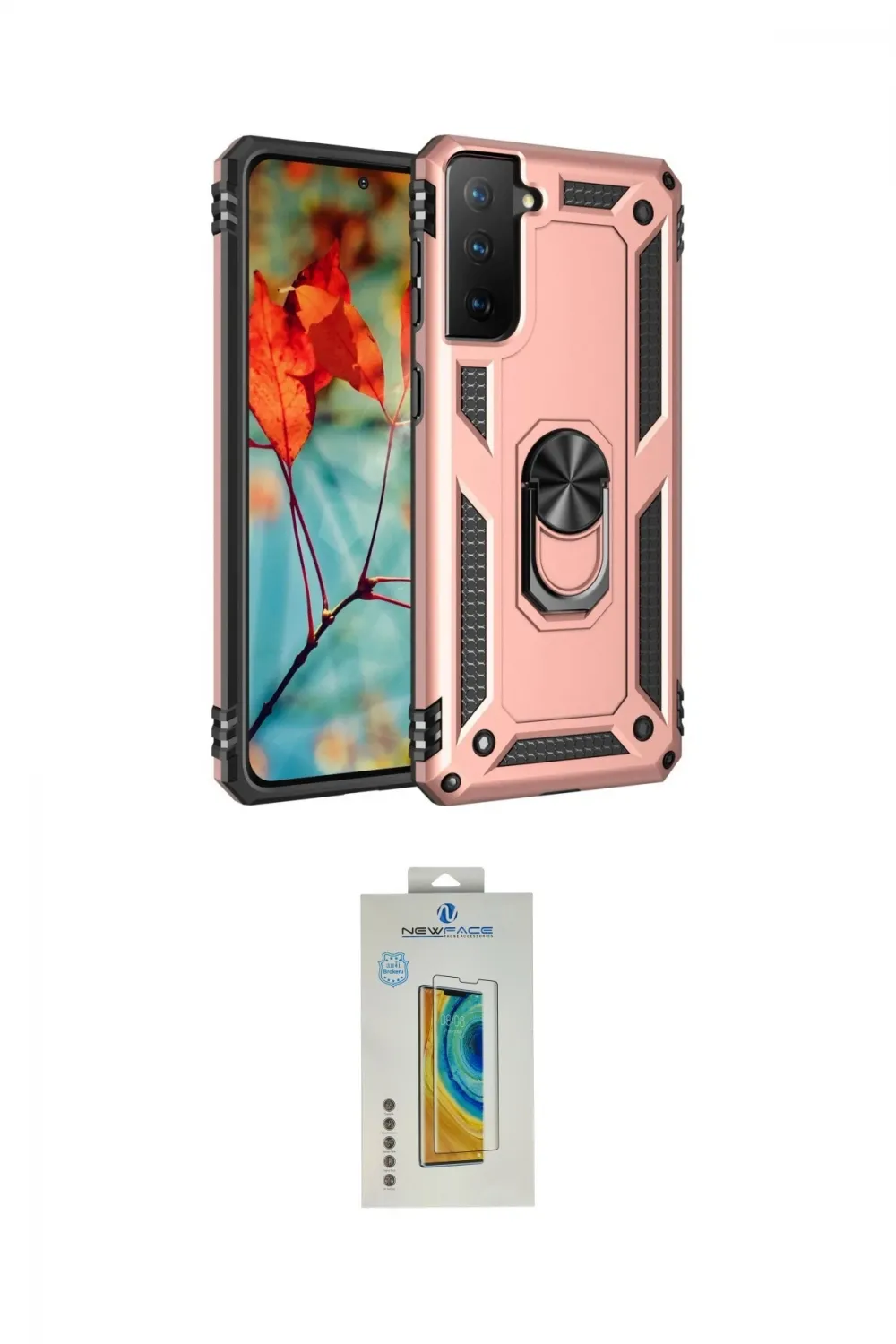 ieg™ Galaxy S21 Plus Kılıf Ahenk Klasik Koleksiyonu - Şeffaf Polymer Nano Ekran Koruyucu