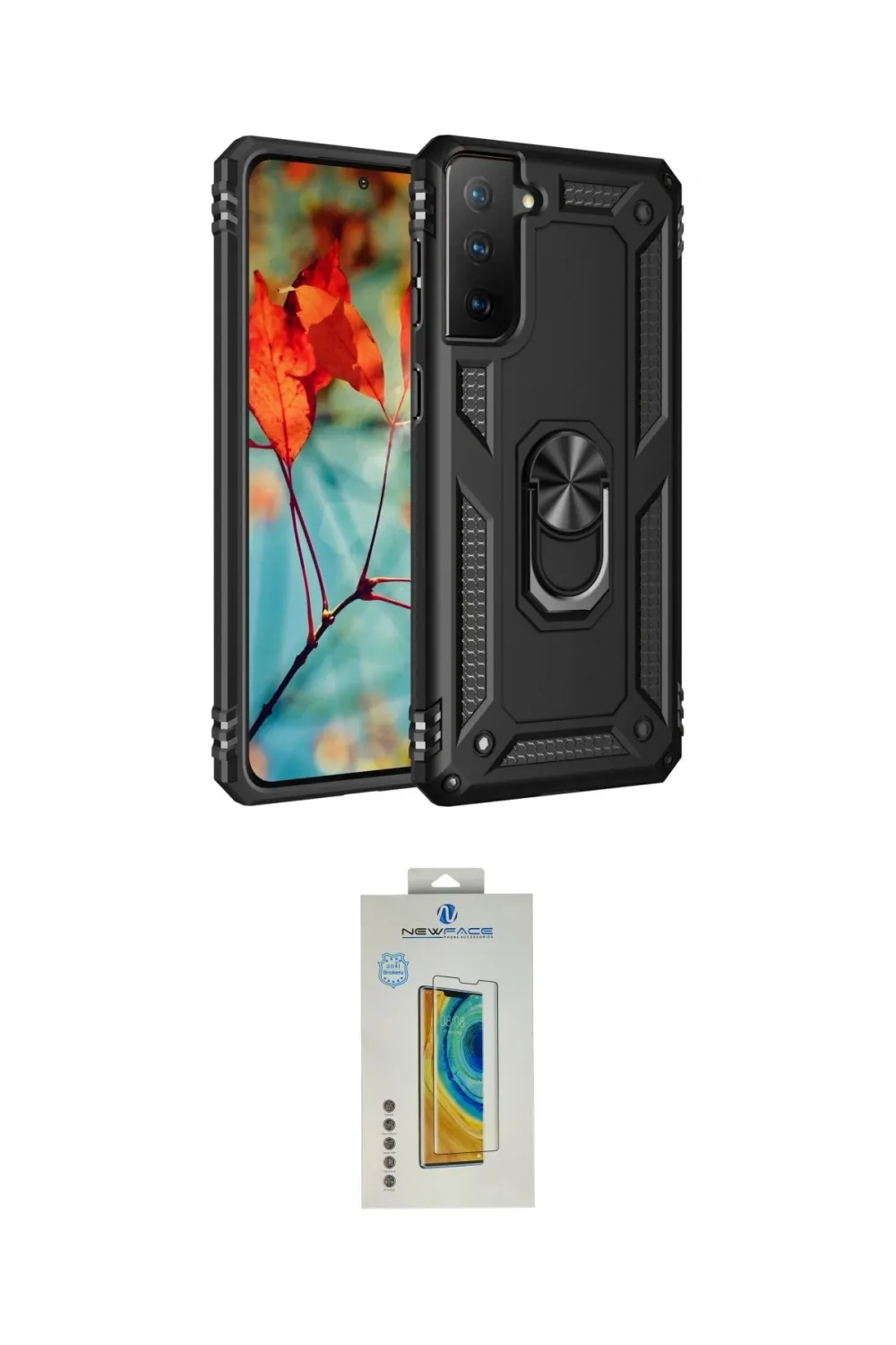 ieg™ Galaxy S21 Plus Kılıf Ahenk Klasik Koleksiyonu - Şeffaf Polymer Nano Ekran Koruyucu
