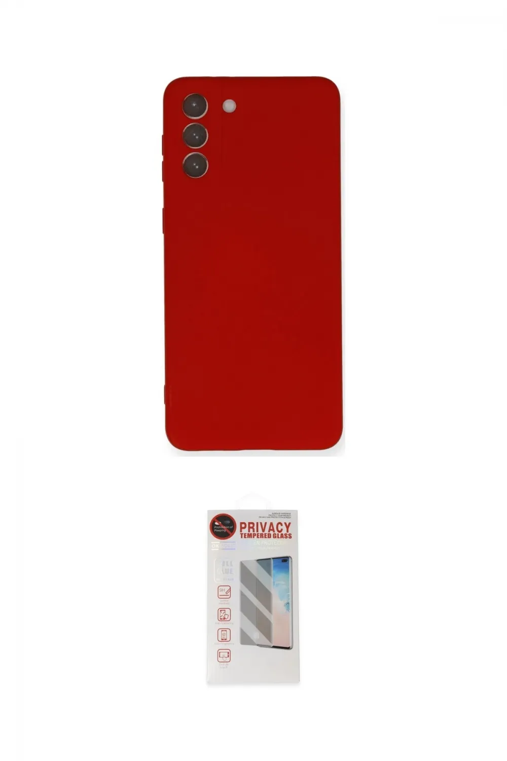 ieg™ Galaxy S21 Plus Kılıf Ahenk Serisi - Siyah Hayalet Edge Cam Ekran Koruyucu
