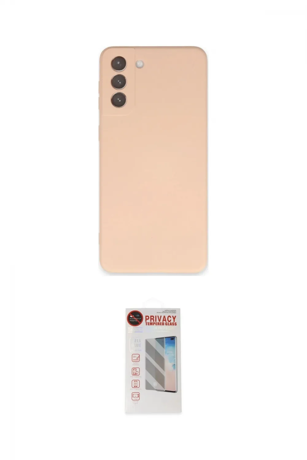 ieg™ Galaxy S21 Plus Kılıf Ahenk Serisi - Siyah Hayalet Edge Cam Ekran Koruyucu
