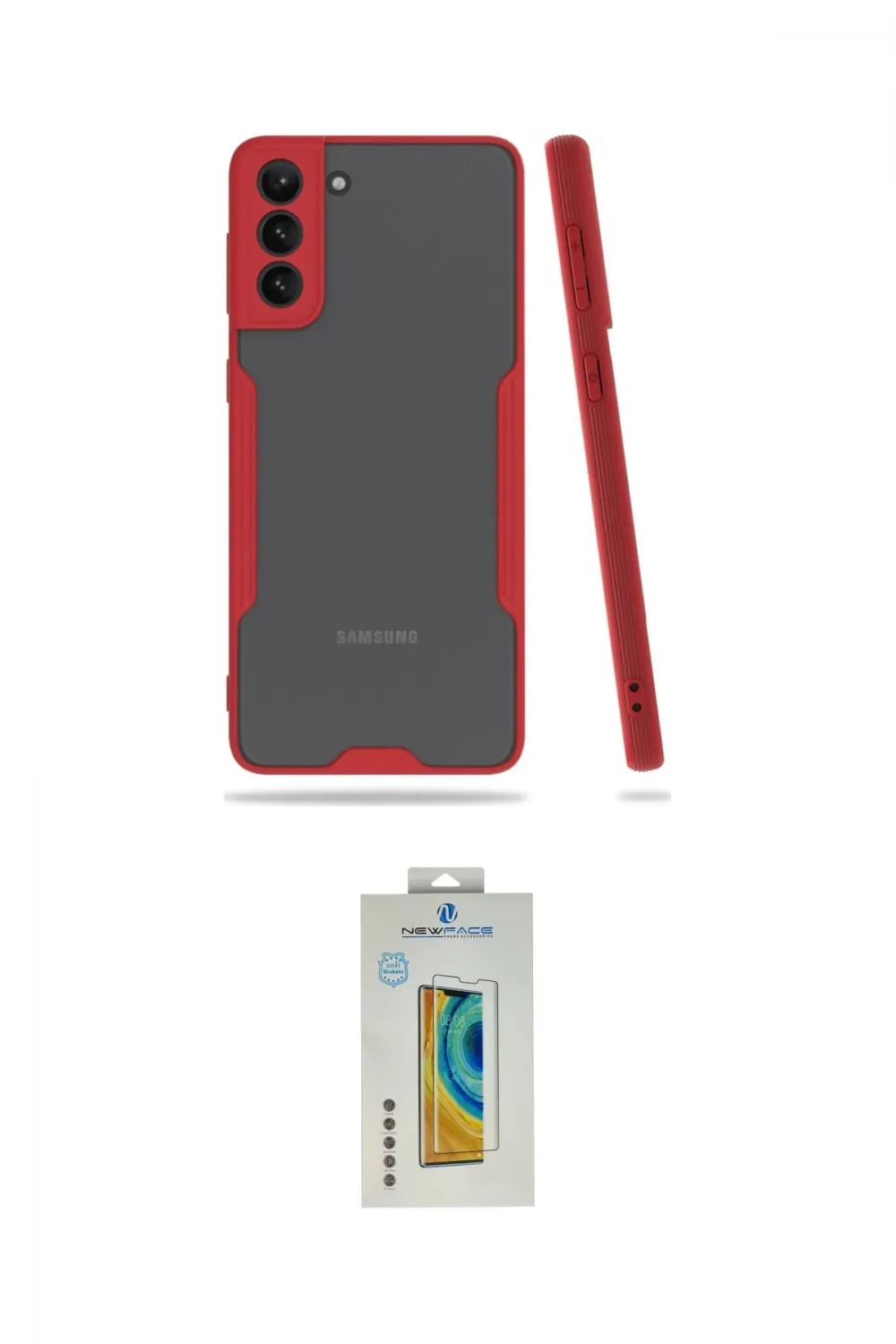 ieg™ Galaxy S21 Plus Kılıf Atlas Asil Serisi - Şeffaf Polymer Nano Ekran Koruyucu