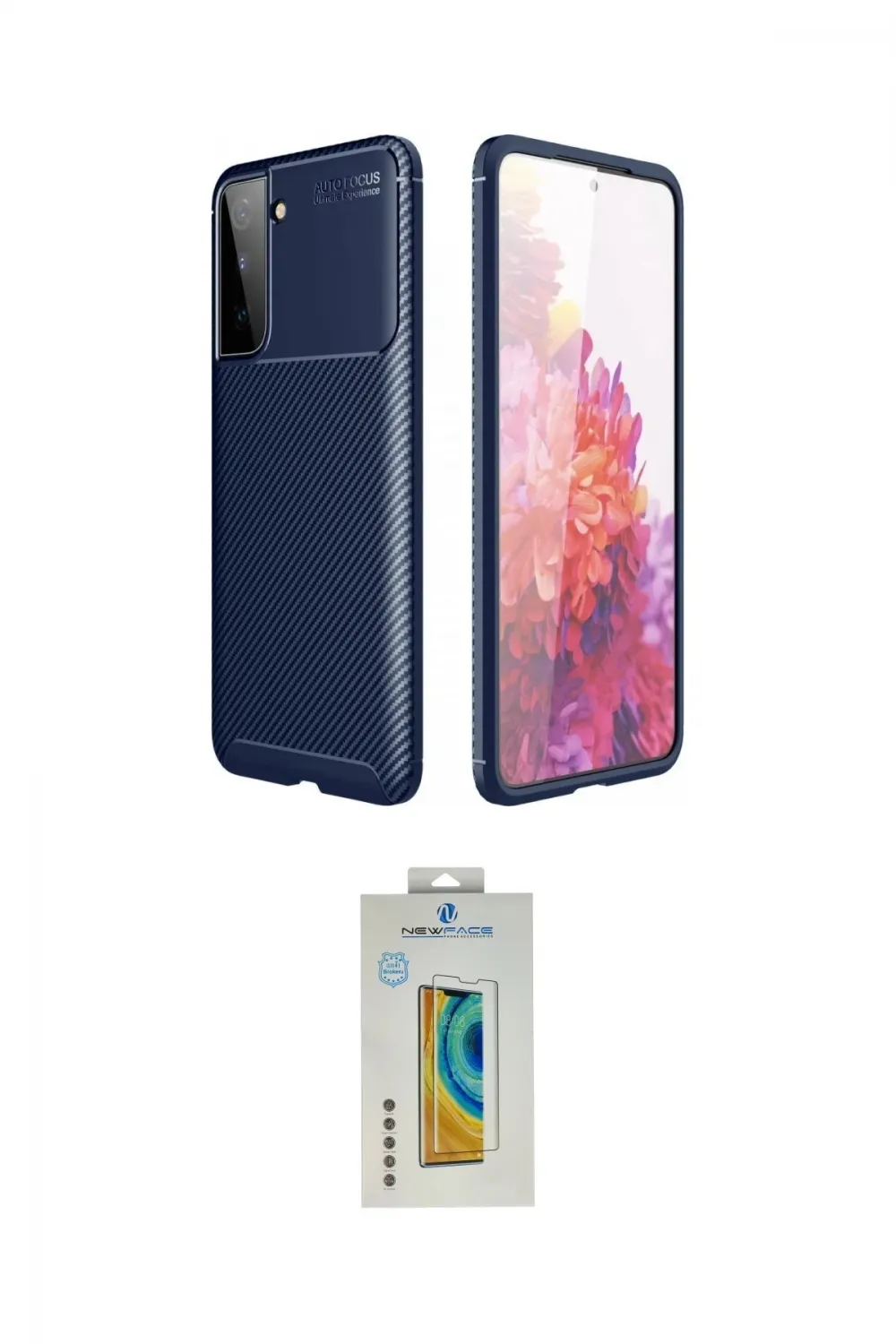 ieg™ Galaxy S21 Plus Kılıf Eksen Form Prime - Şeffaf Polymer Nano Ekran Koruyucu