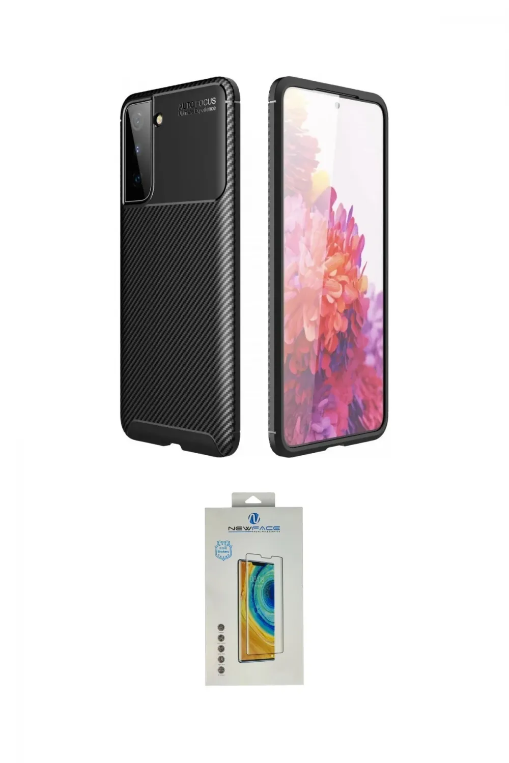 ieg™ Galaxy S21 Plus Kılıf Eksen Form Prime - Şeffaf Polymer Nano Ekran Koruyucu