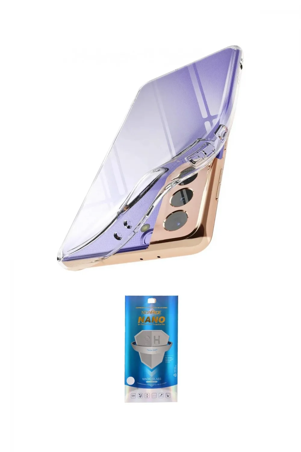 ieg™ Galaxy S21 Plus Kılıf Zirve Doku - Şeffaf Royal Nano Ekran Koruyucu