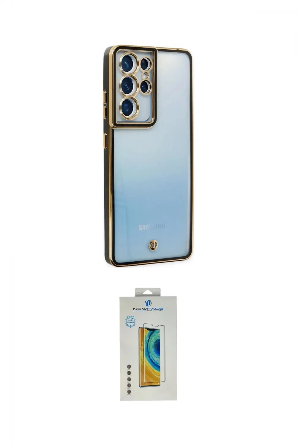 ieg™ Galaxy S21 Ultra Kılıf Çekirdek Klasik Serisi - Şeffaf Polymer Nano Ekran Koruyucu