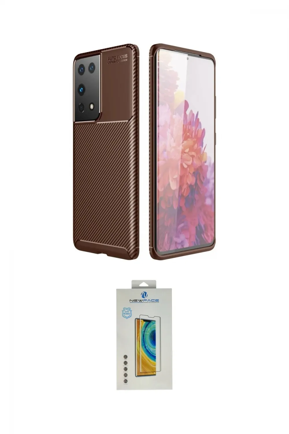 ieg™ Galaxy S21 Ultra Kılıf Eksen Form Prime - Şeffaf Polymer Nano Ekran Koruyucu