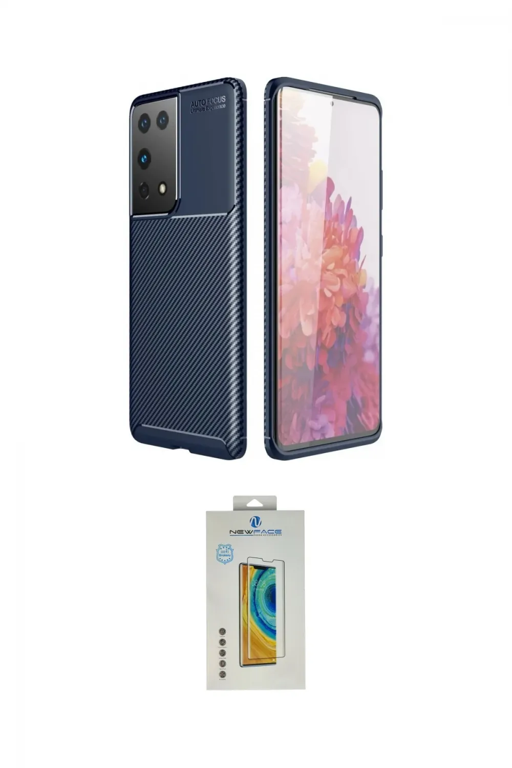 ieg™ Galaxy S21 Ultra Kılıf Eksen Form Prime - Şeffaf Polymer Nano Ekran Koruyucu