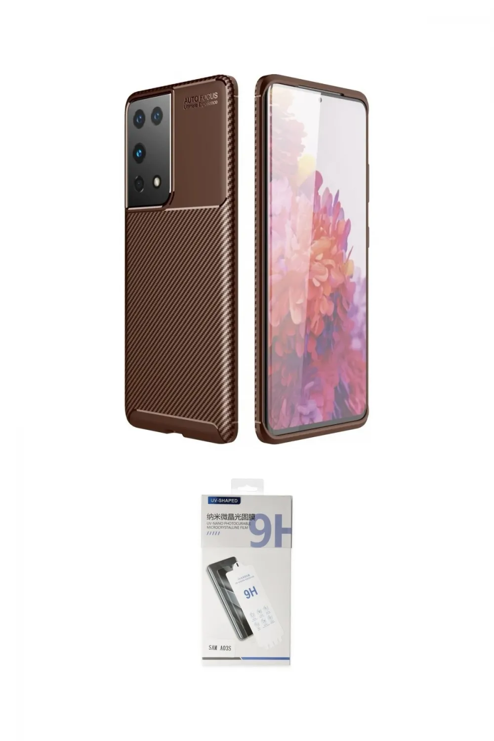 ieg™ Galaxy S21 Ultra Kılıf Eksen Form Prime - Şeffaf Uv Polymer Nano Ekran Koruyucu