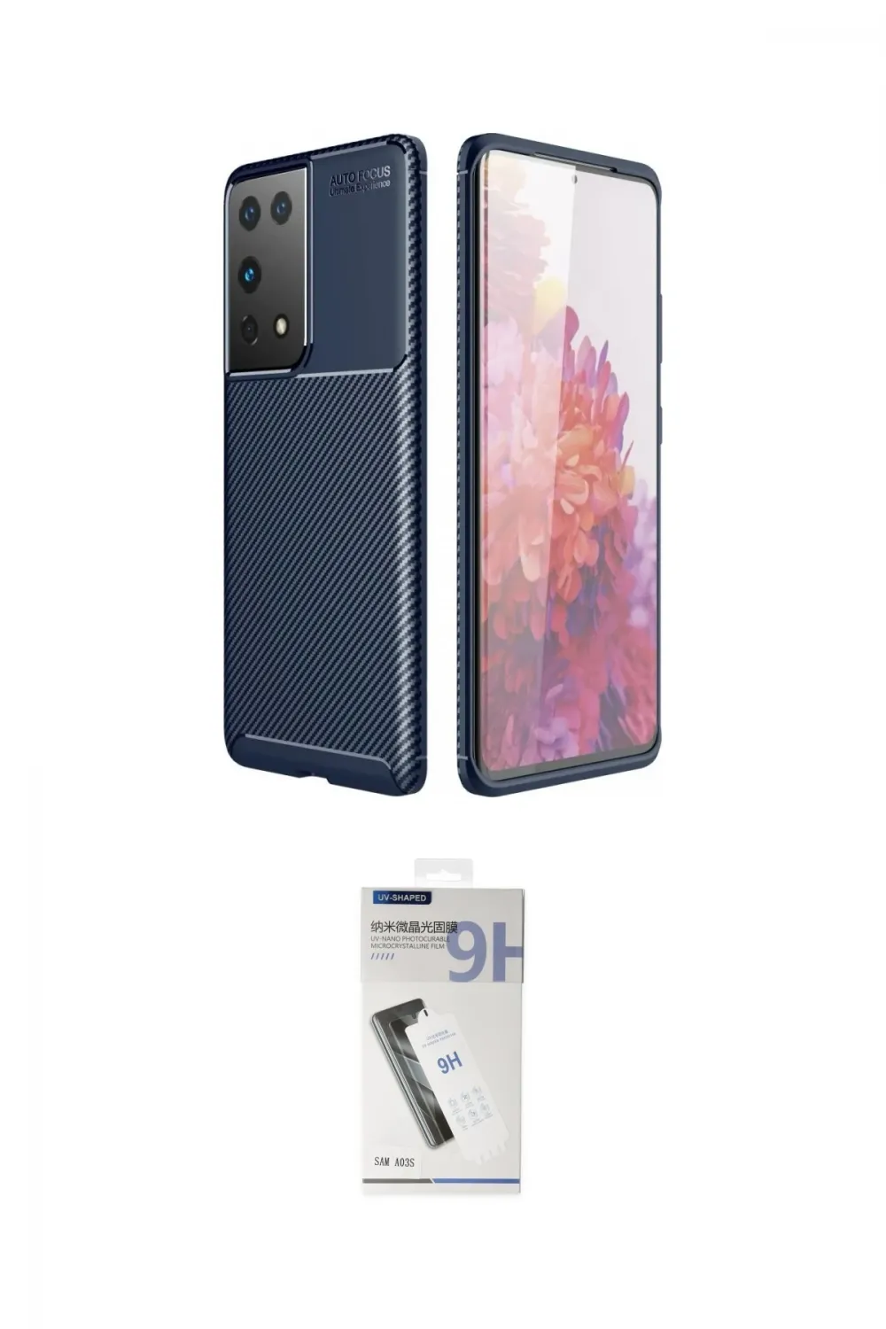 ieg™ Galaxy S21 Ultra Kılıf Eksen Form Prime - Şeffaf Uv Polymer Nano Ekran Koruyucu