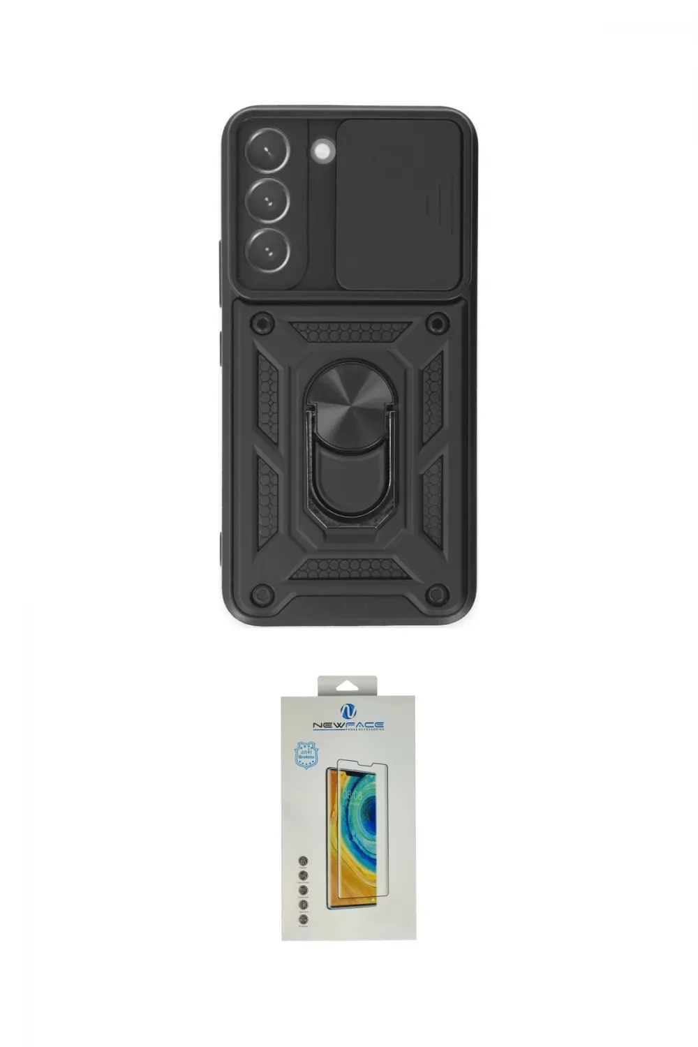 ieg™ Galaxy S22 Kılıf Ahenk Klasik - Şeffaf Polymer Nano Ekran Koruyucu