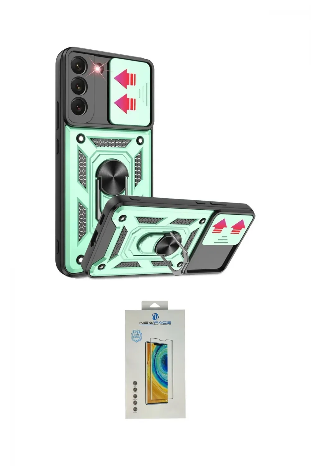 ieg™ Galaxy S22 Kılıf Ahenk Klasik - Şeffaf Polymer Nano Ekran Koruyucu