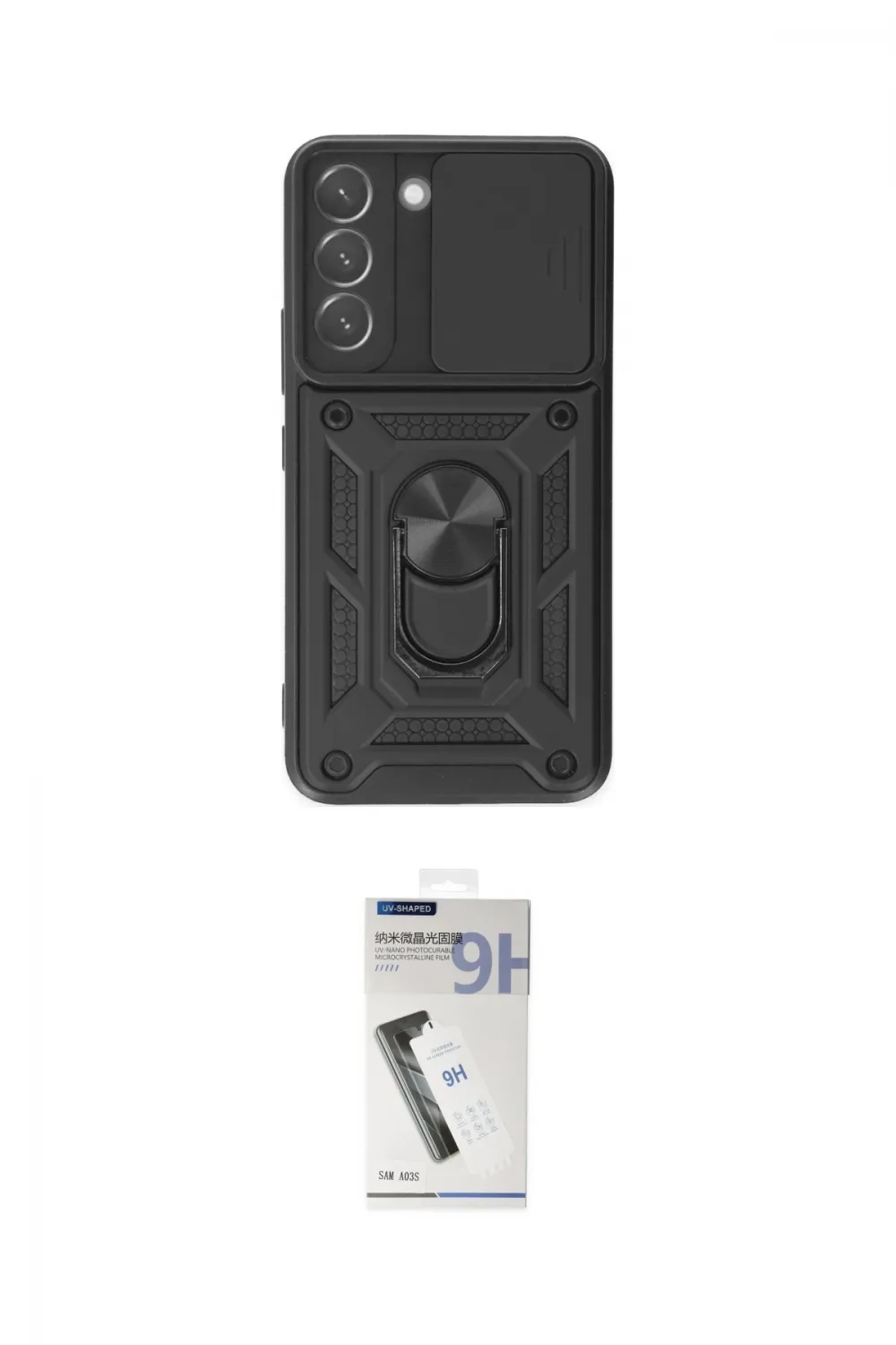 ieg™ Galaxy S22 Kılıf Ahenk Klasik - Şeffaf Uv Polymer Nano Ekran Koruyucu