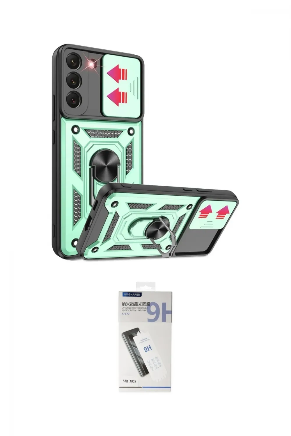 ieg™ Galaxy S22 Kılıf Ahenk Klasik - Şeffaf Uv Polymer Nano Ekran Koruyucu
