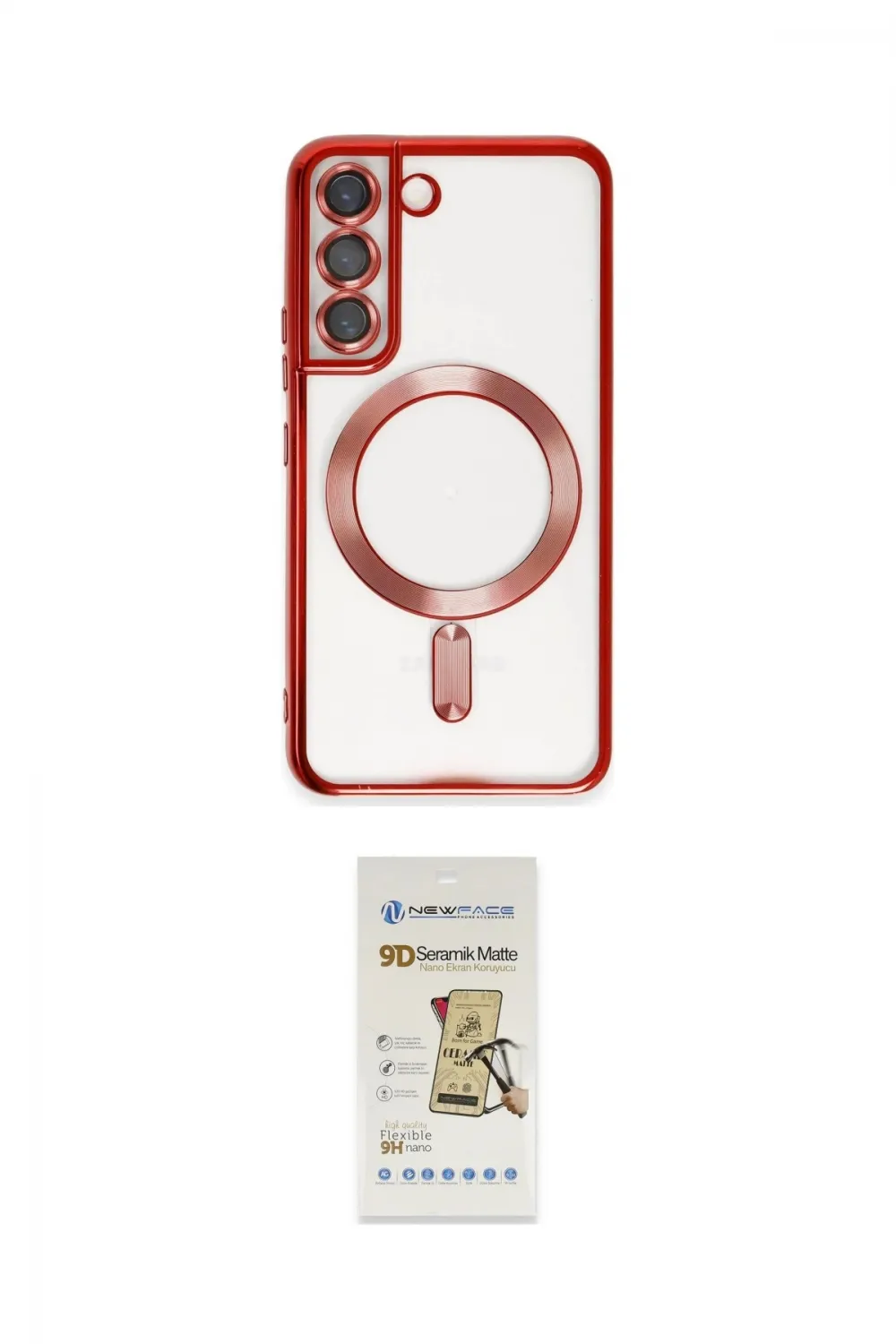 ieg™ Galaxy S22 Kılıf Nova Işık Özel Seri - Siyah Mat Seramik Nano Ekran Koruyucu