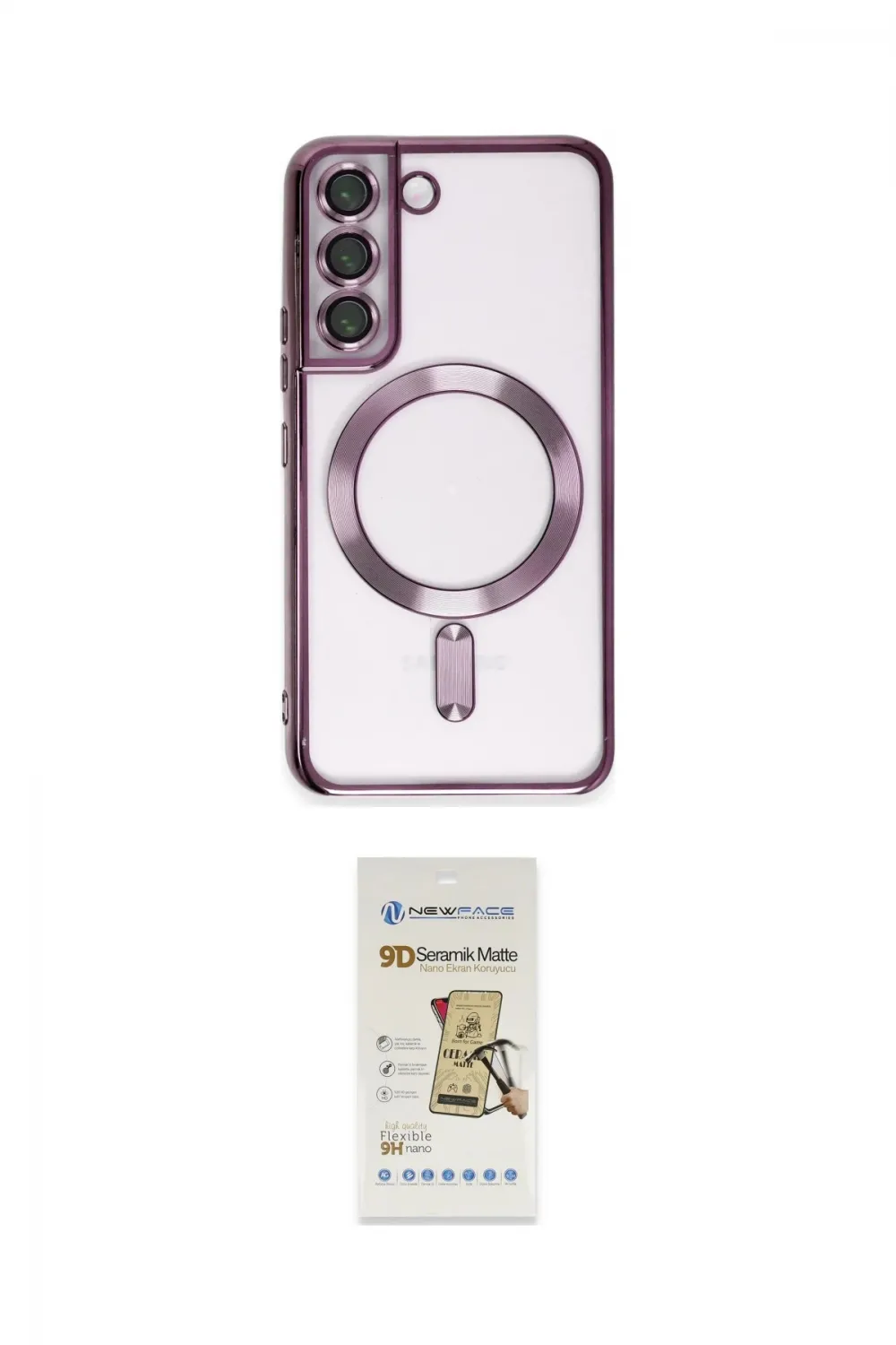 ieg™ Galaxy S22 Kılıf Nova Işık Özel Seri - Siyah Mat Seramik Nano Ekran Koruyucu