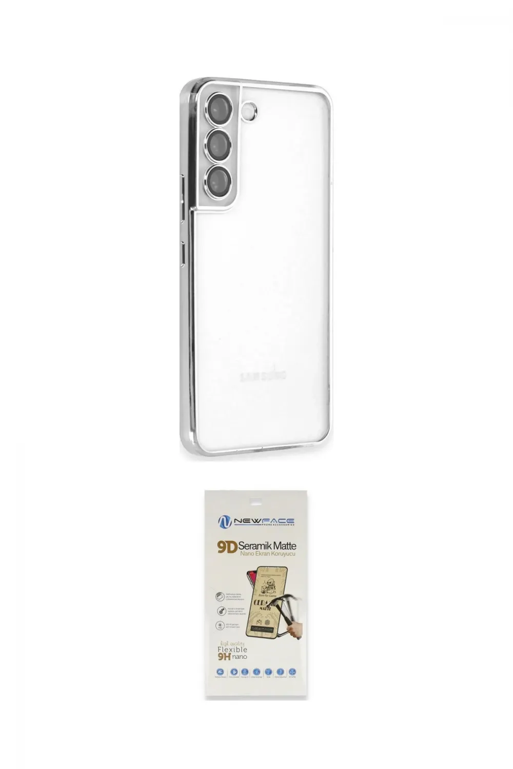ieg™ Galaxy S22 Kılıf Vadi Minimal - Siyah Mat Seramik Nano Ekran Koruyucu