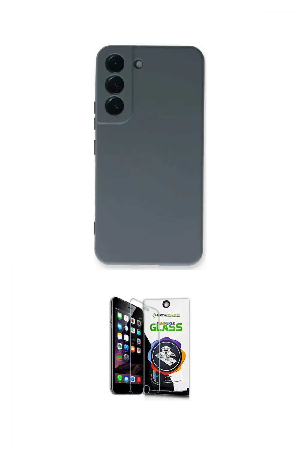 ieg™ Galaxy S22 Plus Kılıf Ahenk Serisi - Şeffaf Temperli Cam Ekran Koruyucu