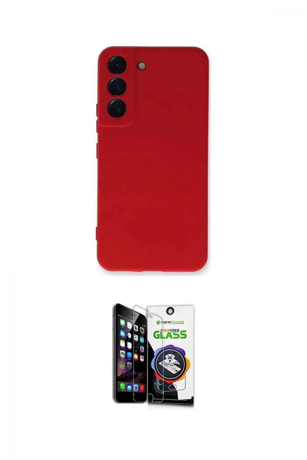 ieg™ Galaxy S22 Plus Kılıf Ahenk Serisi - Şeffaf Temperli Cam Ekran Koruyucu